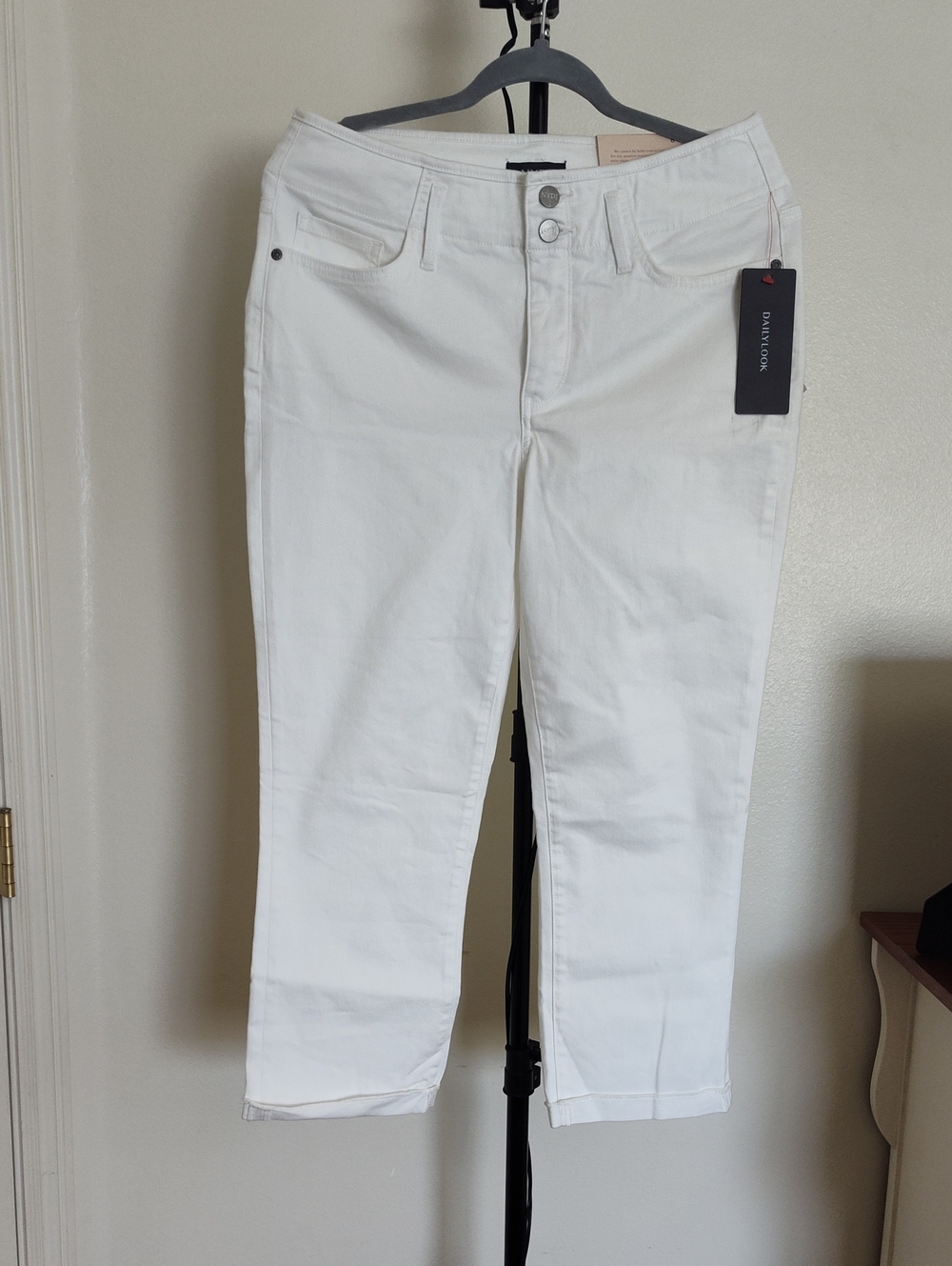 NYDJ White Ankle Crop Jeans